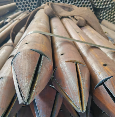 芜湖出尖打孔加工无缝注浆钢花管注浆管厂家